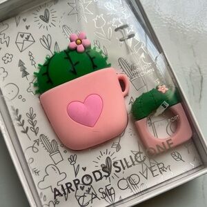 Pink Cactus AirPods Silicone Case Cover